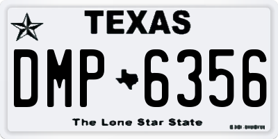 TX license plate DMP6356