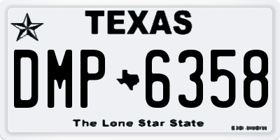 TX license plate DMP6358