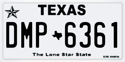 TX license plate DMP6361