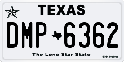 TX license plate DMP6362