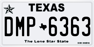 TX license plate DMP6363