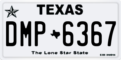 TX license plate DMP6367