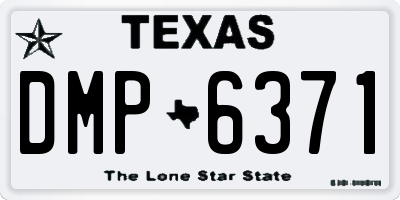 TX license plate DMP6371