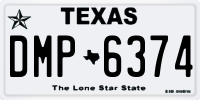 TX license plate DMP6374