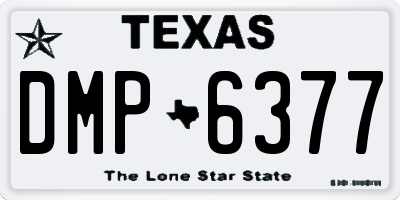 TX license plate DMP6377