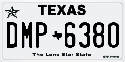 TX license plate DMP6380