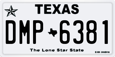 TX license plate DMP6381