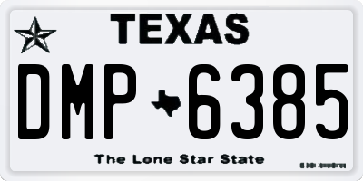 TX license plate DMP6385