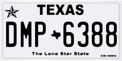 TX license plate DMP6388