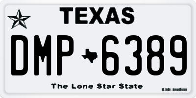 TX license plate DMP6389