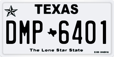 TX license plate DMP6401