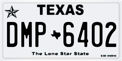 TX license plate DMP6402