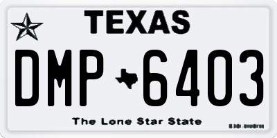 TX license plate DMP6403