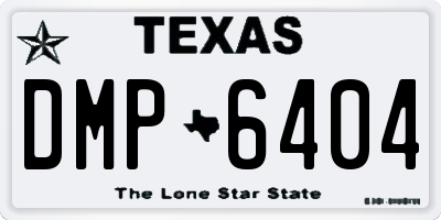 TX license plate DMP6404