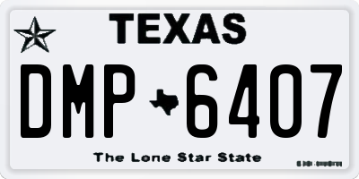 TX license plate DMP6407