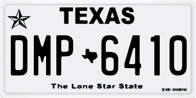 TX license plate DMP6410