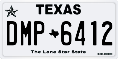TX license plate DMP6412