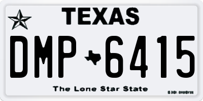 TX license plate DMP6415