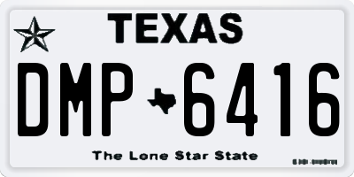 TX license plate DMP6416