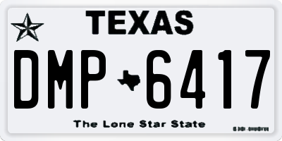 TX license plate DMP6417