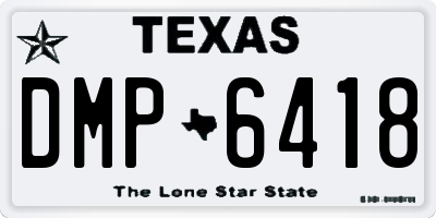 TX license plate DMP6418
