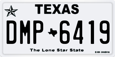 TX license plate DMP6419