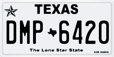 TX license plate DMP6420
