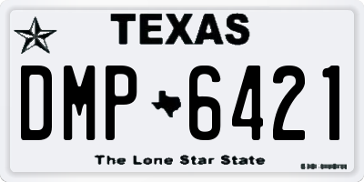 TX license plate DMP6421