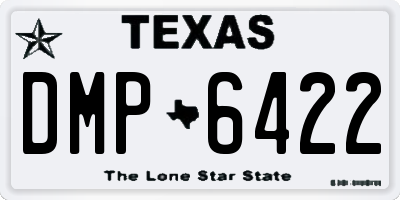 TX license plate DMP6422