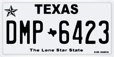 TX license plate DMP6423