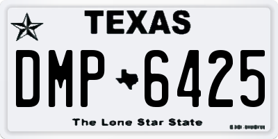 TX license plate DMP6425