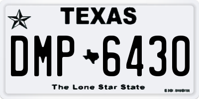 TX license plate DMP6430