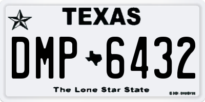 TX license plate DMP6432