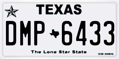 TX license plate DMP6433