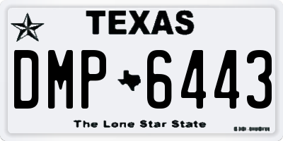 TX license plate DMP6443
