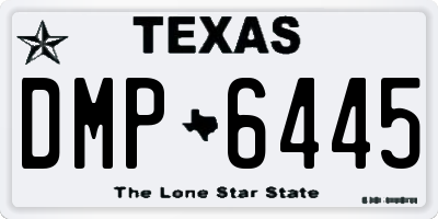 TX license plate DMP6445