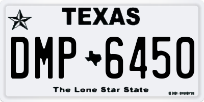 TX license plate DMP6450