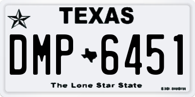 TX license plate DMP6451