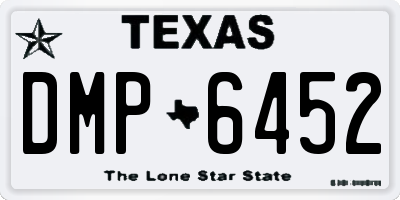 TX license plate DMP6452