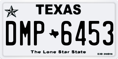 TX license plate DMP6453
