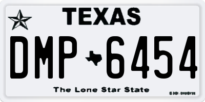 TX license plate DMP6454