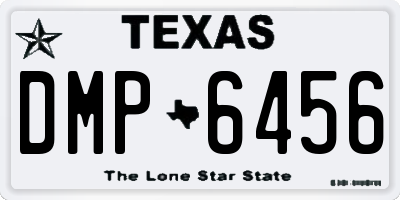 TX license plate DMP6456