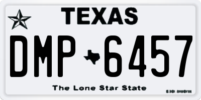TX license plate DMP6457