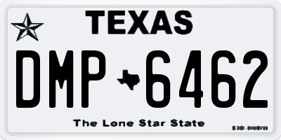 TX license plate DMP6462
