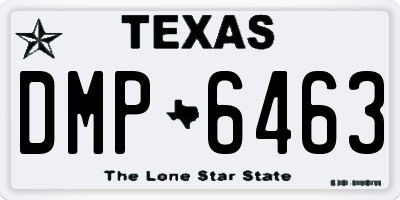TX license plate DMP6463