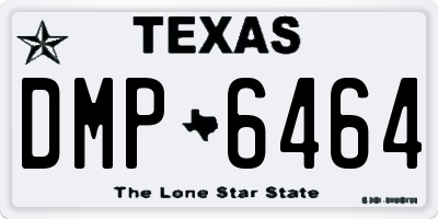 TX license plate DMP6464