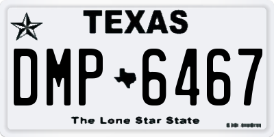 TX license plate DMP6467