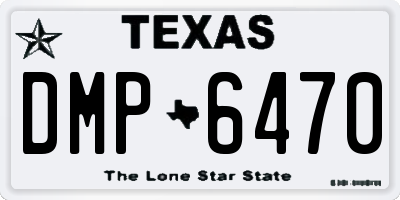 TX license plate DMP6470