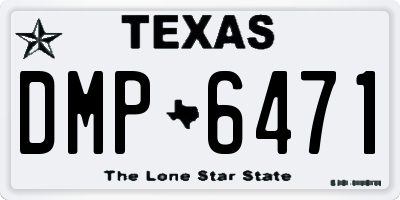 TX license plate DMP6471