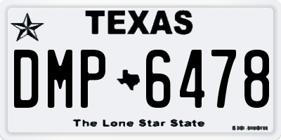 TX license plate DMP6478